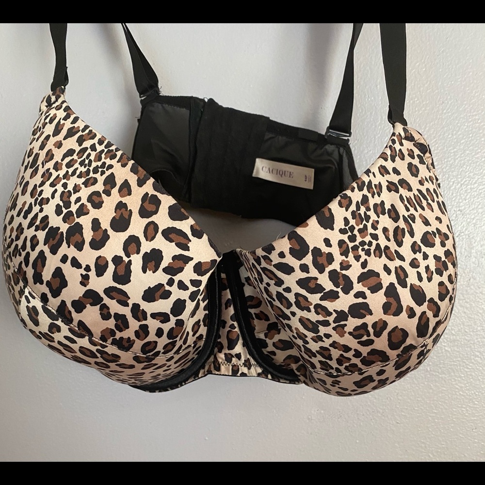 Cacique Leopard Print Bra Size 44F